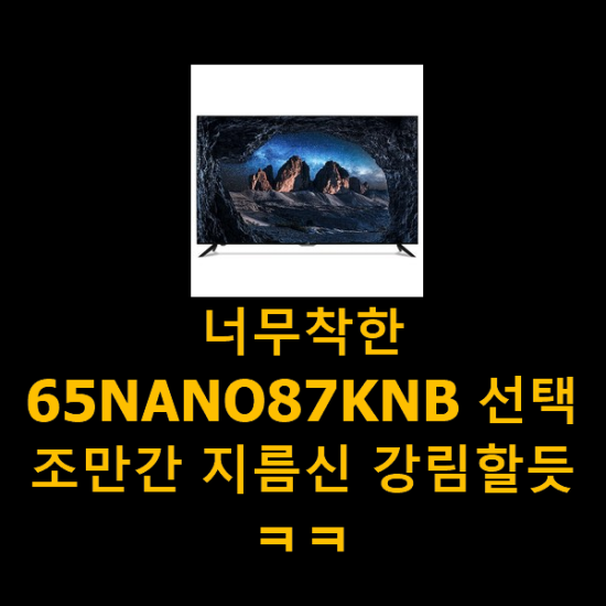 너무착한 65NANO87KNB 선택 조만간 지름신 강림할듯 ㅋㅋ 너무착한 65NANO87KNB 선택 조만간 지름신 강림할듯 ㅋㅋ