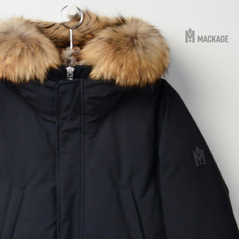 맥케이지 EDWARD F 후드빕 네추럴퍼 다운 BLK