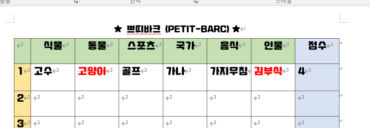  쁘띠바크(petit barc) 게임 규칙/예시/파일 다운로드