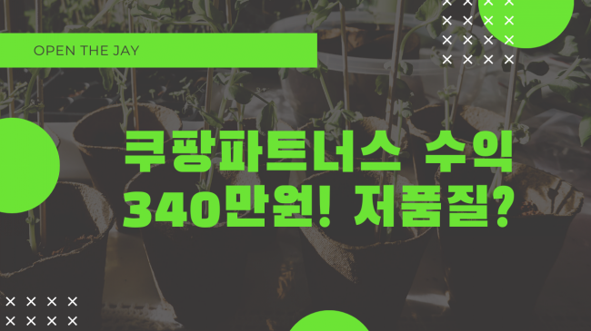쿠팡파트너스 340만 원 수익 / 저품질과 앞으로 계획 쿠팡파트너스 340만 원 수익 / 저품질과 앞으로 계획
