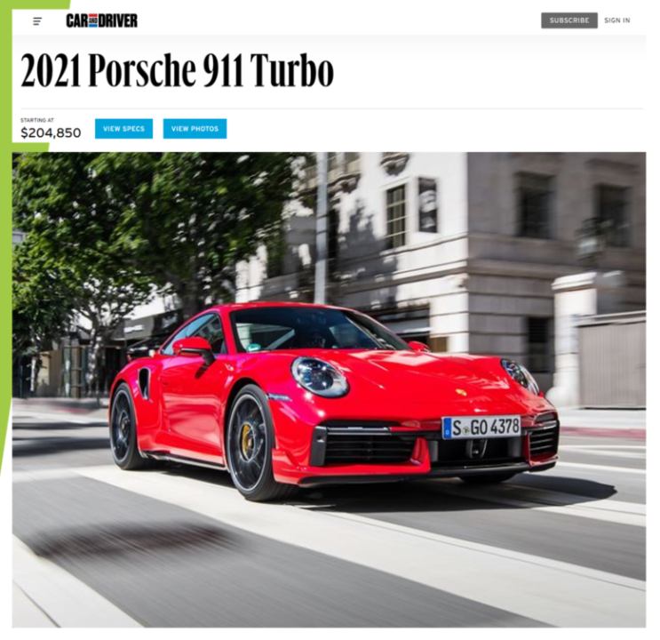 2021 포르쉐 911 터보 turbo S 가격, 제원, 연비, 경쟁차 알아보아요