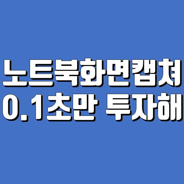 노트북 캡쳐하는 법 - 설치 없이 가장 편한 방법 알려드려요! (feat. 삼성, LG)