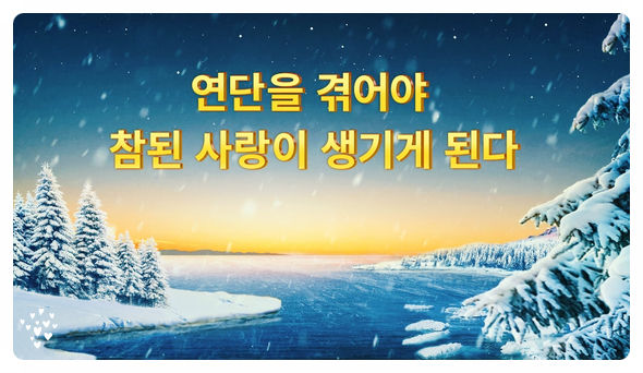  오늘의 말씀 묵상<연단을 겪어야 참된 사랑이 생기게 된다>