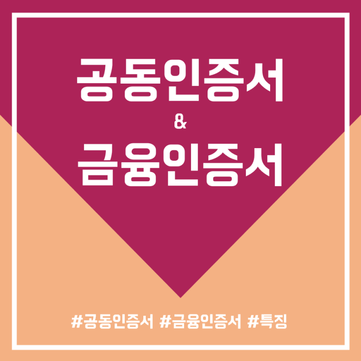  [금융] 새롭게 등장한 금융인증서와 공동인증서에 대해 정확하게 알아보기 (특징, 차이)