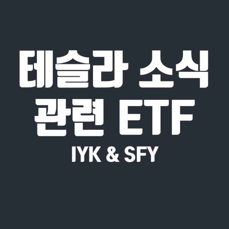  테슬라 안전하게 투자하는 방법, 관련 ETF 살펴보자