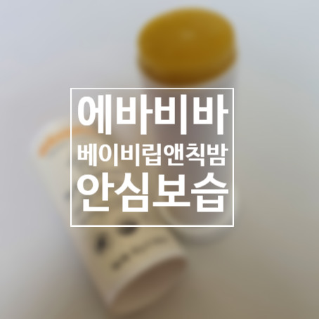  이영자립밤 에바비바립밤으로 안심보습