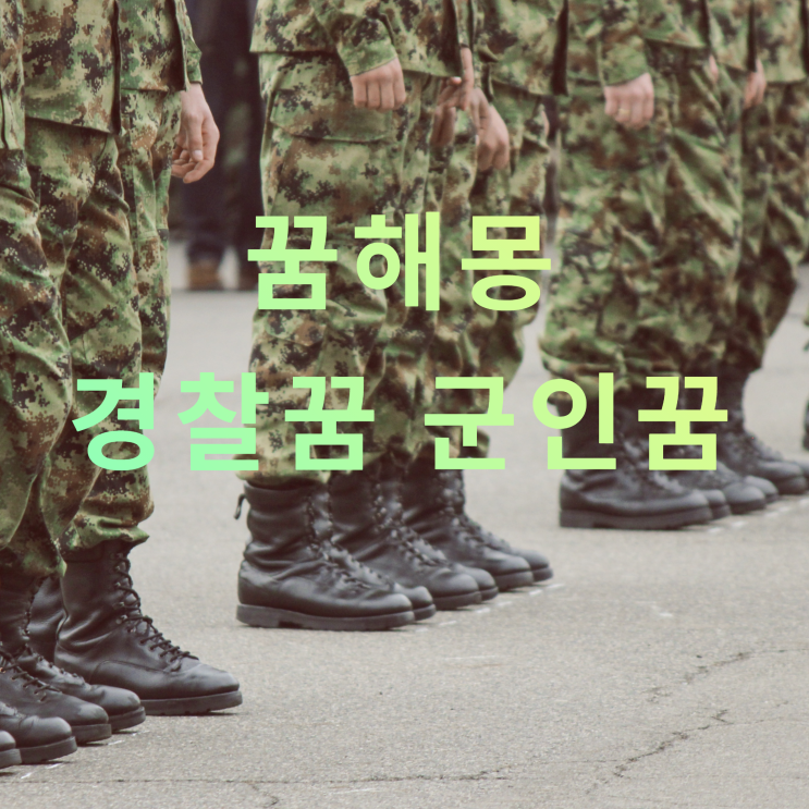  [꿈해몽] 경찰꿈,군인꿈
