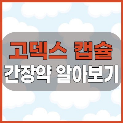  고덱스캡슐 간장약 효능과 복용법 그리고 부작용 알아보기