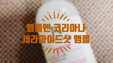  앰플엔 세라마이드샷 앰플로 피부 속건조 해결