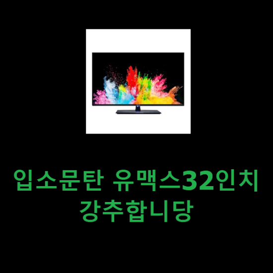 입소문탄 유맥스32인치 강추합니당 입소문탄 유맥스32인치 강추합니당
