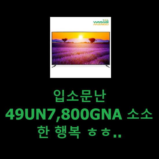 입소문난 49UN7,800GNA 소소한 행복 ㅎㅎ..