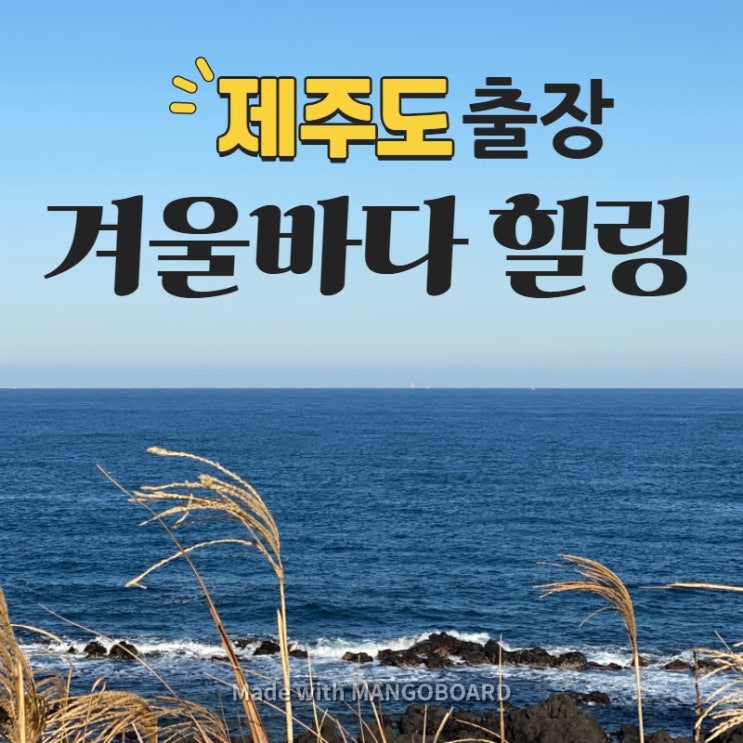 제주도 겨울바다 여유 - 힐링