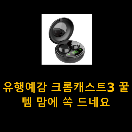 유행예감 크롬캐스트3 꿀템 맘에 쏙 드네요