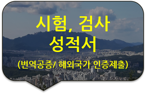 해외국가의 인증을 위한 시험, 검사 성적서 번역공증 [회사 인증을 위한 시험/검사성적서 번역공증]