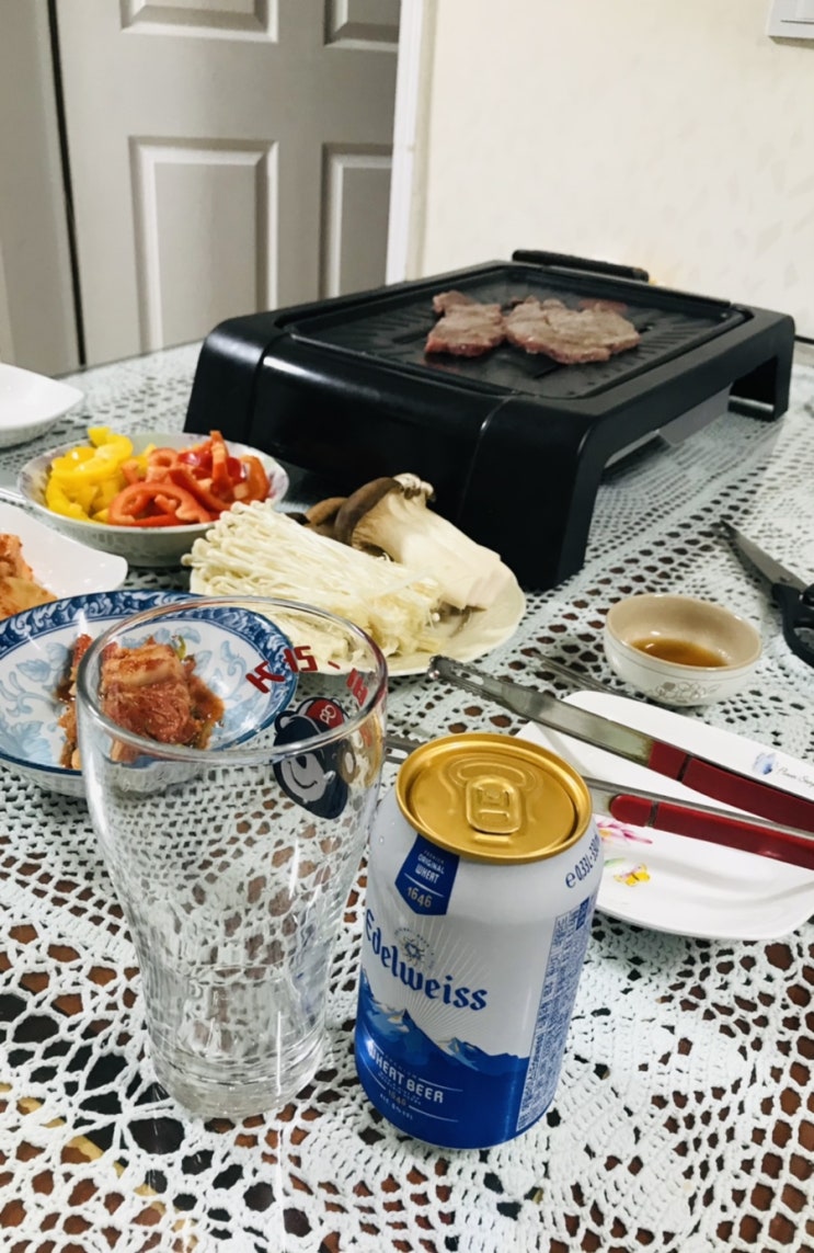  역시 집밥이 최고! 금요일 저녁 남푠과 집에서 소고기 파뤼~꺅~