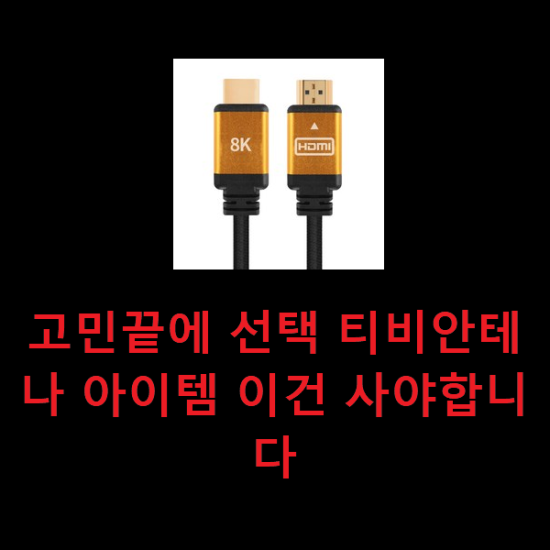 고민끝에 선택 티비안테나 아이템 이건 사야합니다 고민끝에 선택 티비안테나 아이템 이건 사야합니다