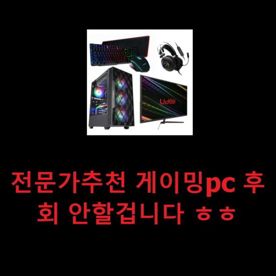 전문가추천 게이밍pc 후회 안할겁니다 ㅎㅎ