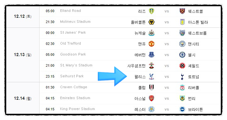  EPL 박싱데이란? 토트넘 경기일정 손흥민 체력관리의 중요성