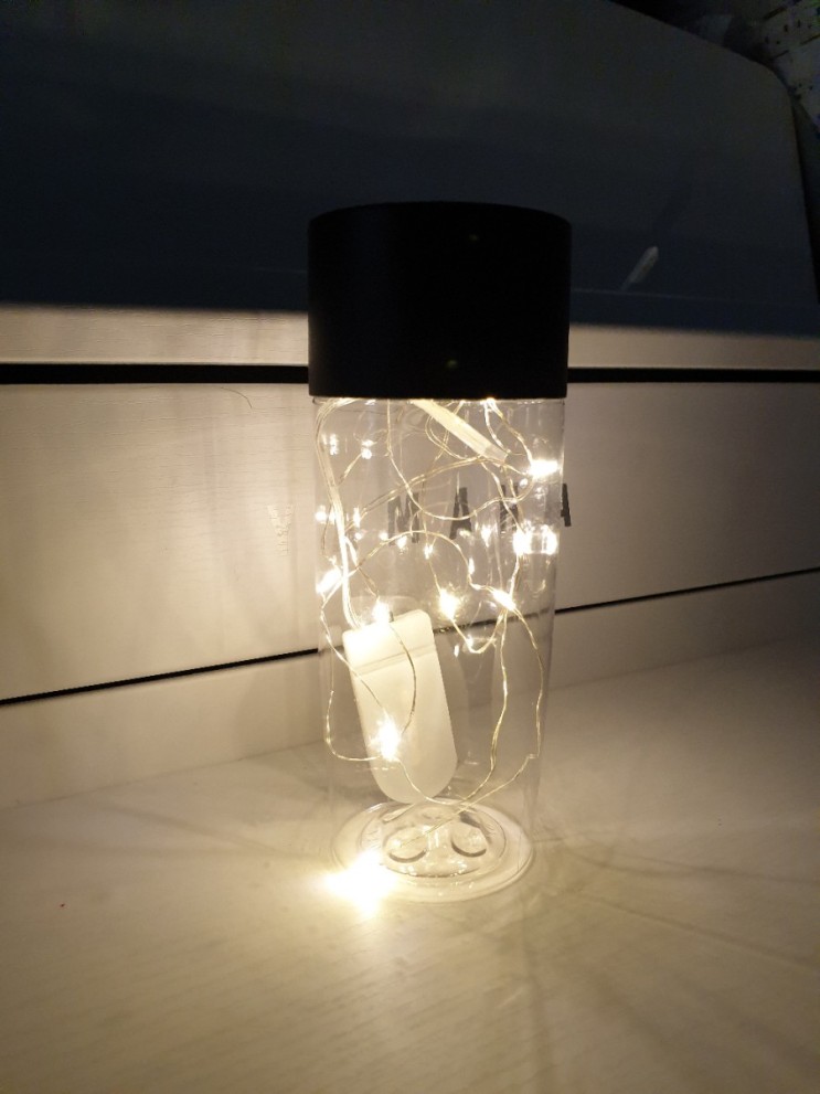 커피용기 재활용으로 간단히 만든 무드등 / LED 와이어 전구로 만든 재활용 리스마스 등
