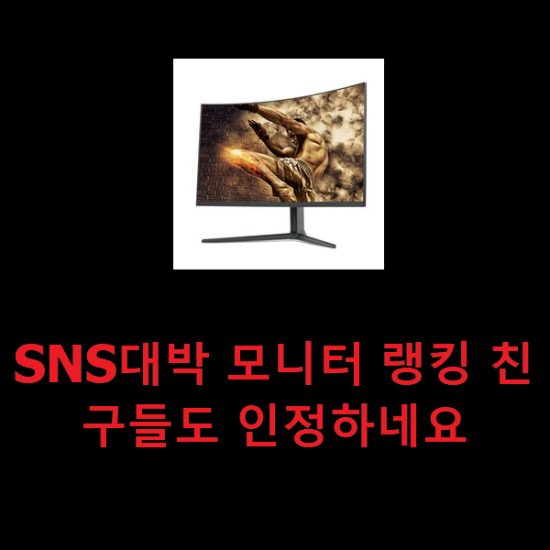  SNS대박 모니터 랭킹 친구들도 인정하네요