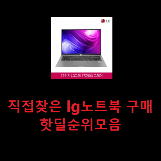  직접찾은 lg노트북 구매 핫딜순위모음