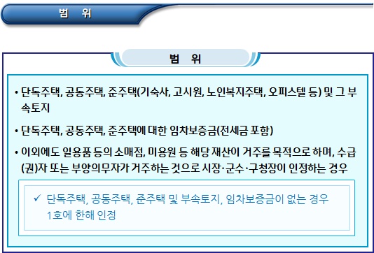 한부모가정 일반재산의 범위(주거용 재산 포함) 한부모가정 일반재산의 범위(주거용 재산 포함)