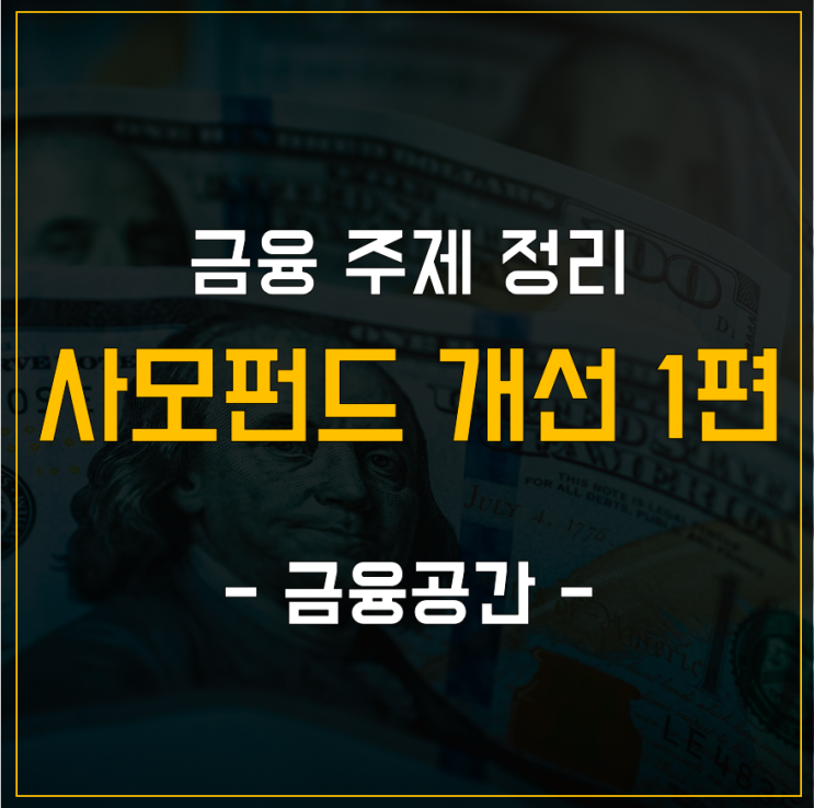  금융 주제 정리 - 사모펀드 개선 1편