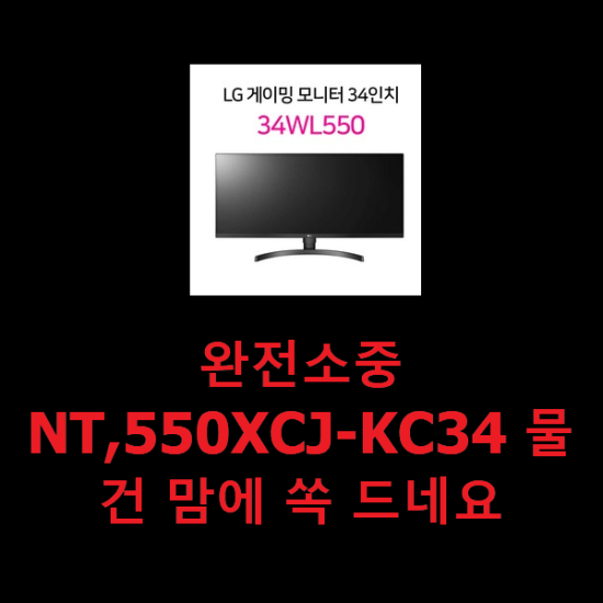 완전소중 NT,550XCJ-KC34 물건 맘에 쏙 드네요