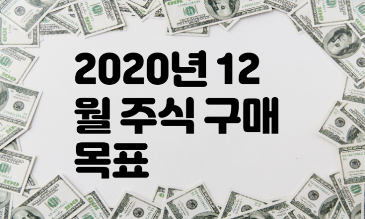  2020년 12월 주식 구매 목표