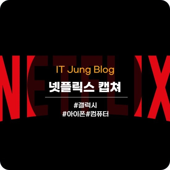 넷플릭스 캡쳐 방법 알아보자(ft. 갤럭시, 아이폰, 컴퓨터)