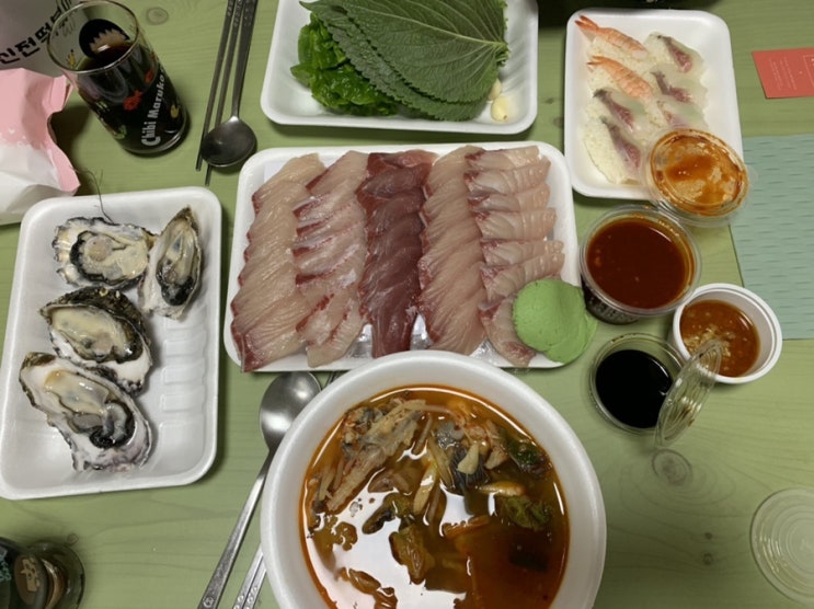  집에서 겨울느끼기! 대구 대방어 배달 청춘횟집