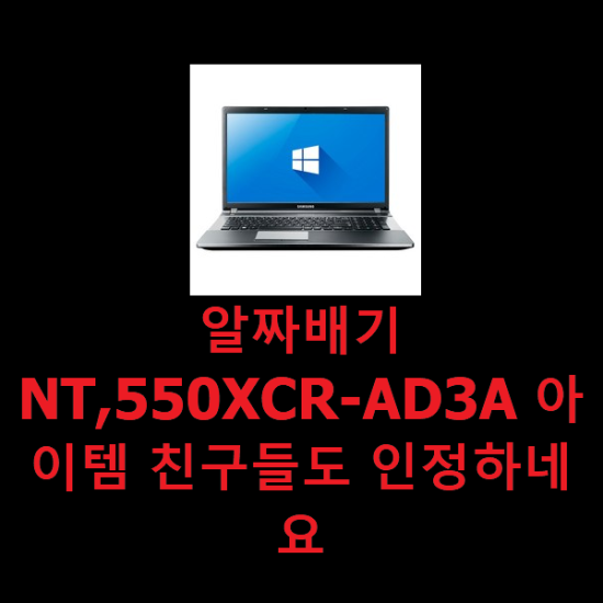 알짜배기 NT,550XCR-AD3A 아이템 친구들도 인정하네요