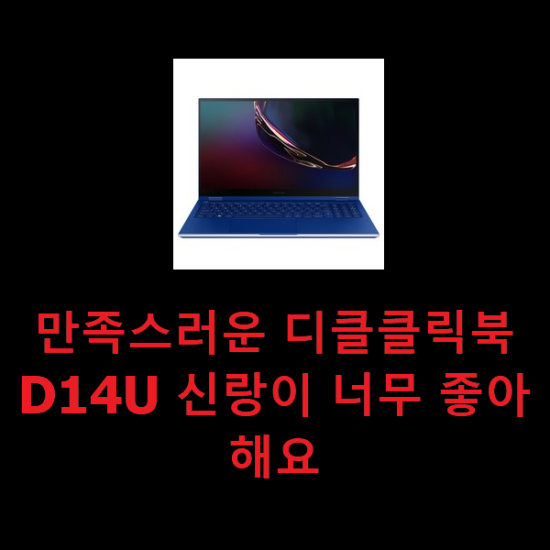 만족스러운 디클클릭북D14U 신랑이 너무 좋아해요