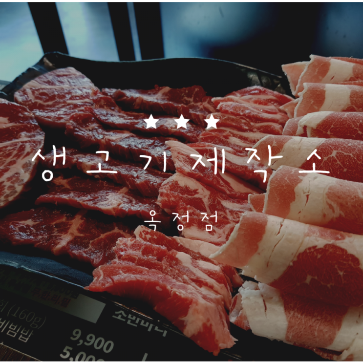  [양주 고기] 질좋은 소고기로 배터지게 먹을수 있는 "생고기제작소옥정점"