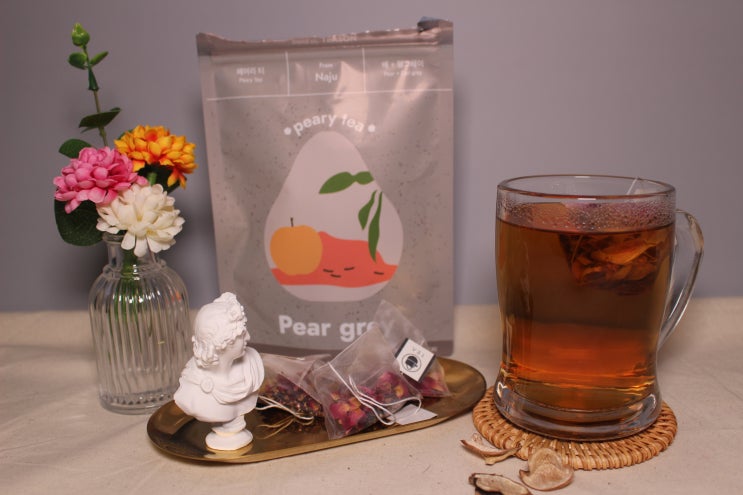 따뜻한 홍차 한잔 티즌 배 블렌딩 홍차 Peary Tea 얼그레이 pear grey