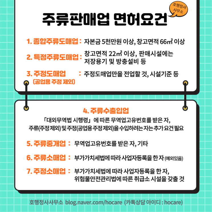  주류판매업 면허 요건 및 신청 서류