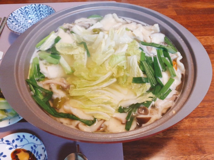  버섯야채수제비 한입에 세상이 아름답네요!
