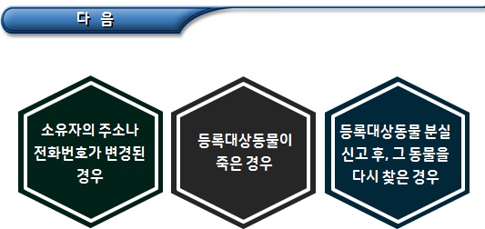 반려동물등록 변경신고 및 재발급 반려동물등록 변경신고 및 재발급