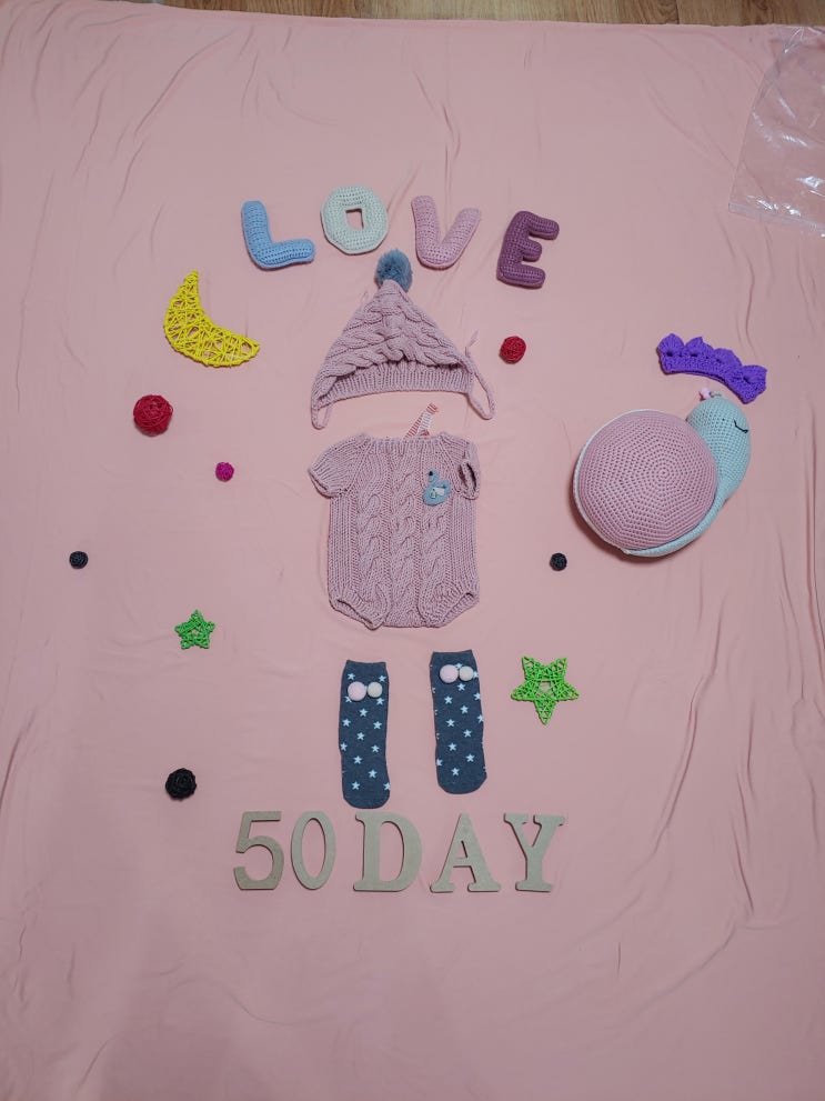  신생아 50일 사진 찍기 (셀프 촬영)