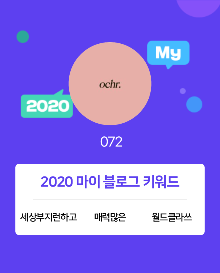  [2020 마이블로그 리포트] 한 눈에 보는 올해 내 블로그 데이터!