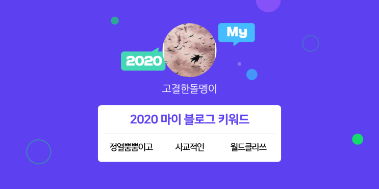 [2020 마이블로그 리포트] 한 눈에 보는 올해 내 블로그 데이터!