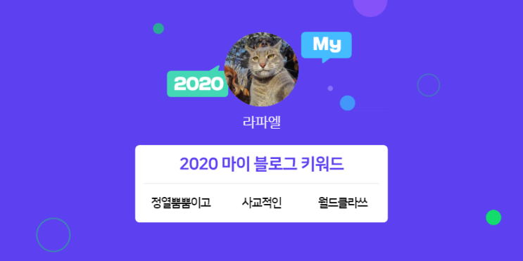 [2020 마이블로그 리포트] 한 눈에 보는 올해 내 블로그 데이터!