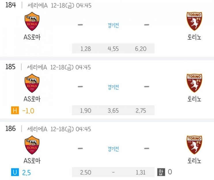 2020.12.17 세리에A AS로마 토리노 2020.12.17 세리에A AS로마 토리노