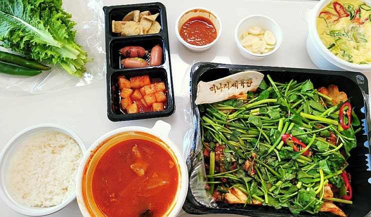 신갈동 제육맛집, 매콤한 제육볶음 배달해주는 미나리 제육관 기흥점