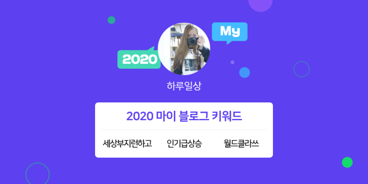  [2020 마이블로그 리포트] 한 눈에 보는 올해 내 블로그 데이터!