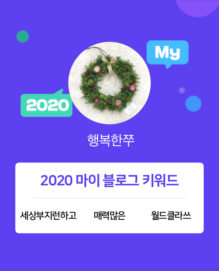  [2020 마이블로그 리포트] 한 눈에 보는 올해 내 블로그 데이터!