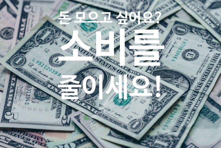  재테크, 돈 모으는 방법! 소비를 줄여라