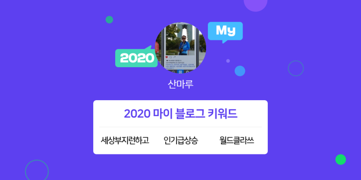 [2020 마이블로그 리포트] 한 눈에 보는 올해 내 블로그 데이터!