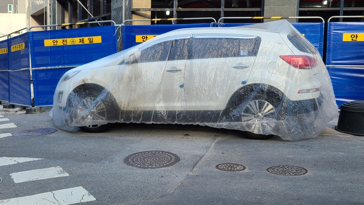자동차 비닐 커버 차량용 비닐 덮개 일회용 차량 보호 커버