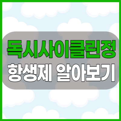 영풍독시사이클린정100mg 항생제의 효능 효과 부작용 체크하기